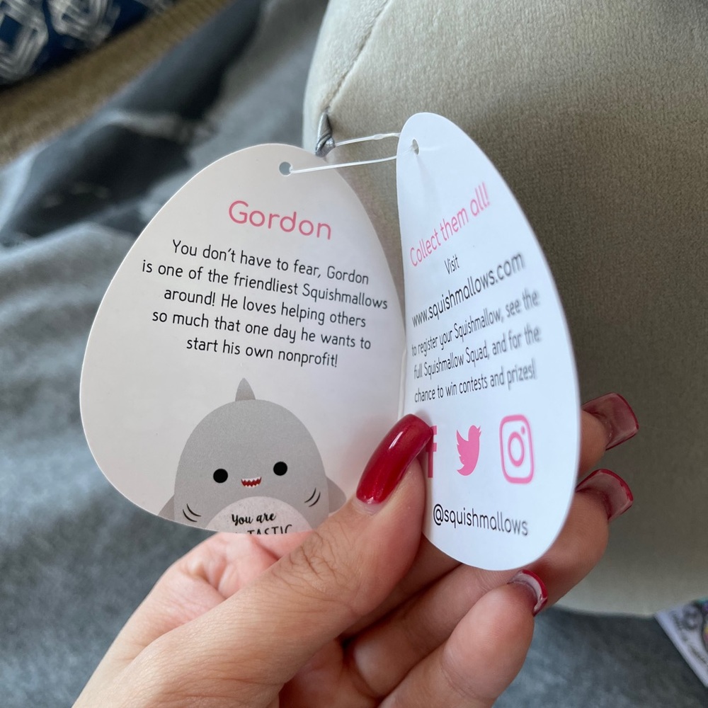 Gordan Shark Squishmallow NEW - Picture 3 of 3